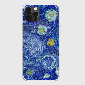 Чехол для iPhone 12 Pro Max с принтом Полотно ван Гога в Курске, Силикон |  | Тематика изображения на принте: texture | абстракция | акварель | ван гог | звезды | краски | небо | облака | солнце | текстура