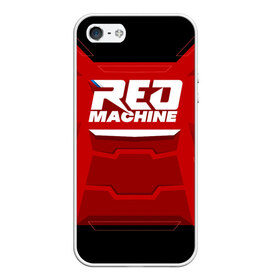 Чехол для iPhone 5/5S матовый с принтом Red Machine в Курске, Силикон | Область печати: задняя сторона чехла, без боковых панелей | hockey | red | russia | team | красная | машина | россия | сборная | хоккей