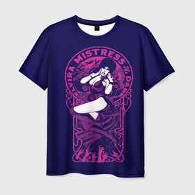 Мужская футболка 3D с принтом Эльвира в Курске, 100% полиэфир | прямой крой, круглый вырез горловины, длина до линии бедер | elvira | mistress of the dark | арт | девушка | эльвира | эльвира  повелительница тьмы
