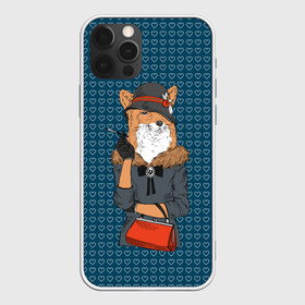 Чехол для iPhone 12 Pro Max с принтом Модница лиса в Курске, Силикон |  | Тематика изображения на принте: fox | foxy | животное | зима | лис | лиса | лисенок | лисы | милая | пальто | пушистая | пушистик | рыжая
