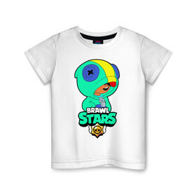 Детская футболка хлопок с принтом Brawl Stars LEON в Курске, 100% хлопок | круглый вырез горловины, полуприлегающий силуэт, длина до линии бедер | brawl | brawl stars | crow | leon | stars | бравл | бравл старс | браво старс | игра | компьютерная | кров | леон | онлайн | старс