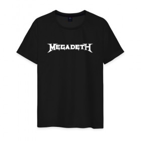 Мужская футболка хлопок с принтом MEGADETH в Курске, 100% хлопок | прямой крой, круглый вырез горловины, длина до линии бедер, слегка спущенное плечо. | megadeth | дэвид эллефсон | дэйв мастейн | кико лоурейро