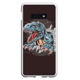 Чехол для Samsung S10E с принтом T-Rex в Курске, Силикон | Область печати: задняя сторона чехла, без боковых панелей | art | dino | dinos | dinosaur | raptor | style | trex | velociraptor | арт | динозавр | мир юрского периода | ти рекс | ящер