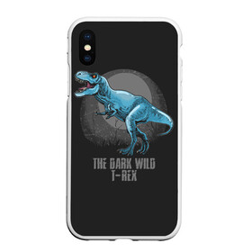 Чехол для iPhone XS Max матовый с принтом Dinosaur t-rex в Курске, Силикон | Область печати: задняя сторона чехла, без боковых панелей | Тематика изображения на принте: art | dino | dinos | dinosaur | raptor | style | trex | velociraptor | арт | динозавр | мир юрского периода | ти рекс | ящер