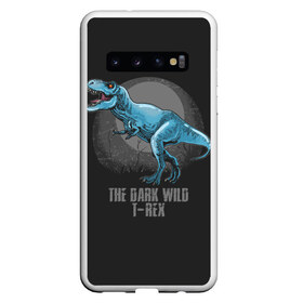 Чехол для Samsung Galaxy S10 с принтом Dinosaur t-rex в Курске, Силикон | Область печати: задняя сторона чехла, без боковых панелей | Тематика изображения на принте: art | dino | dinos | dinosaur | raptor | style | trex | velociraptor | арт | динозавр | мир юрского периода | ти рекс | ящер