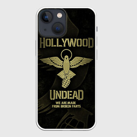 Чехол для iPhone 13 mini с принтом Hollywood Undead в Курске,  |  | charlie scene | danny | funny man | hollywood undead | hu | j dog | johnny 3 tears | голливудская нежить | голубь | голубь с гранатой | граната | ню метал | рэп метал | рэп рок
