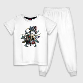 Детская пижама хлопок с принтом Warhammer 40K Orcs в Курске, 100% хлопок |  брюки и футболка прямого кроя, без карманов, на брюках мягкая резинка на поясе и по низу штанин
 | Тематика изображения на принте: warhammer 40k orcs