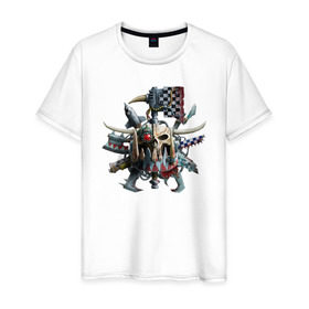 Мужская футболка хлопок с принтом Warhammer 40K Orcs в Курске, 100% хлопок | прямой крой, круглый вырез горловины, длина до линии бедер, слегка спущенное плечо. | Тематика изображения на принте: warhammer 40k orcs
