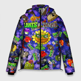 Мужская зимняя куртка 3D с принтом Plants vs Zombies в Курске, верх — 100% полиэстер; подкладка — 100% полиэстер; утеплитель — 100% полиэстер | длина ниже бедра, свободный силуэт Оверсайз. Есть воротник-стойка, отстегивающийся капюшон и ветрозащитная планка. 

Боковые карманы с листочкой на кнопках и внутренний карман на молнии. | plant | zombies | зомби | растения | растения против зомби