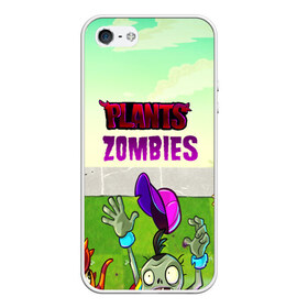 Чехол для iPhone 5/5S матовый с принтом PLANTS VS ZOMBIES в Курске, Силикон | Область печати: задняя сторона чехла, без боковых панелей | garden warfare | pl | plants | plants vs. zombies | plants vs. zombies: garden warfare | popcap | zombies | кактус | картошка | подсолнух | растения против зомби | сад