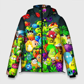 Мужская зимняя куртка 3D с принтом Plants vs Zombies в Курске, верх — 100% полиэстер; подкладка — 100% полиэстер; утеплитель — 100% полиэстер | длина ниже бедра, свободный силуэт Оверсайз. Есть воротник-стойка, отстегивающийся капюшон и ветрозащитная планка. 

Боковые карманы с листочкой на кнопках и внутренний карман на молнии. | garden warfare | pl | plants | plants vs. zombies | plants vs. zombies: garden warfare | popcap | zombies | кактус | картошка | подсолнух | растения против зомби | сад