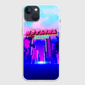 Чехол для iPhone 13 с принтом HOTLINE MIAMI в Курске,  |  | abstraction games | dennaton games | devolver digital | game | hotline miami | hotline miami 2: wrong number | retrowave | synthwave | мотель | мотель майами