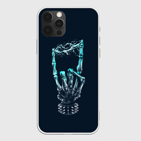 Чехол для iPhone 12 Pro Max с принтом Rock в Курске, Силикон |  | bone | bones | dead | death | electro | music | rock | skeleton | е | еее | кости | кость | молния | музыка | рок | роцк | рука | скелет | электричество | электро