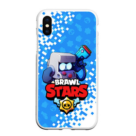 Чехол для iPhone XS Max матовый с принтом BRAWL STARS 8-BIT PIXEL в Курске, Силикон | Область печати: задняя сторона чехла, без боковых панелей | 8 bit | 8 бит. | 8bit | 8бит | android | brawl stars | colt | crow | games | leon | penny | poco | shelly | spike | wanted | брав | бравл старс | звезды | игры | мобильные игры | старс