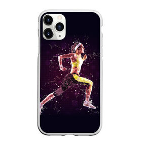Чехол для iPhone 11 Pro Max матовый с принтом Бег фитнес спорт спортсмен в Курске, Силикон |  | бег | спорт | спортсмен | фитнес