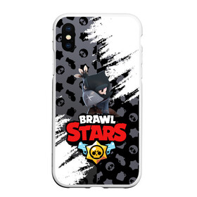 Чехол для iPhone XS Max матовый с принтом BRAWL STARS CROW в Курске, Силикон | Область печати: задняя сторона чехла, без боковых панелей | Тематика изображения на принте: 8 bit | 8 бит. | 8bit | 8бит | android | brawl stars | colt | crow | games | leon | penny | poco | shelly | spike | wanted | брав | бравл старс | звезды | игры | мобильные игры | старс