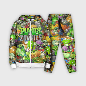 Детский костюм 3D с принтом PLANTS VS ZOMBIES в Курске,  |  | Тематика изображения на принте: battle | plants | plants vs zombies | pvsz | vs | zombies | растения против зомби