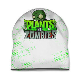 Шапка 3D с принтом Plants vs. Zombies в Курске, 100% полиэстер | универсальный размер, печать по всей поверхности изделия | plants vs. zombies | зомби | игра | компьютерная игра | против | растения | растения против зомби