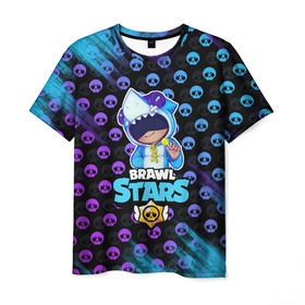 Мужская футболка 3D с принтом Brawl Stars LEON в Курске, 100% полиэфир | прямой крой, круглый вырез горловины, длина до линии бедер | brawl | brawl stars | crow | leon | stars | бравл | бравл старс | браво старс | игра | компьютерная | кров | леон | онлайн | старс