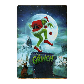 Магнитный плакат 2Х3 с принтом Гринч Похититель Рождества в Курске, Полимерный материал с магнитным слоем | 6 деталей размером 9*9 см | grinch | новый год | рождество