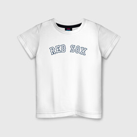 Детская футболка хлопок с принтом Red sox в Курске, 100% хлопок | круглый вырез горловины, полуприлегающий силуэт, длина до линии бедер | red sox | rsac | бейсбол | бостон | красные носки | массачусетс | профессиональная бейсбольная | спорт | улетай | утекай
