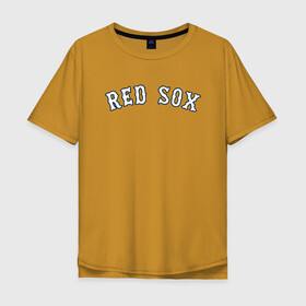Мужская футболка хлопок Oversize с принтом Red sox в Курске, 100% хлопок | свободный крой, круглый ворот, “спинка” длиннее передней части | red sox | rsac | бейсбол | бостон | красные носки | массачусетс | профессиональная бейсбольная | спорт | улетай | утекай