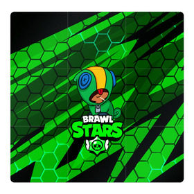 Магнитный плакат 3Х3 с принтом BRAWL STARS LEON в Курске, Полимерный материал с магнитным слоем | 9 деталей размером 9*9 см | android | brawl stars | games | leon | mobile game | stars | игры | леон | мобильные игры