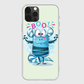 Чехол для iPhone 12 Pro Max с принтом BOO в Курске, Силикон |  | bright | cute monsters | fun | funny | веселый | милый монстрик | прикольный | яркий забавный