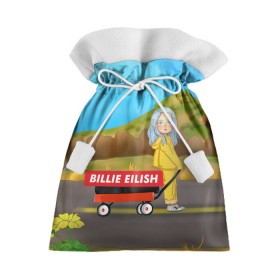 Подарочный 3D мешок с принтом BILLIE EILISH в Курске, 100% полиэстер | Размер: 29*39 см | bad guy | billie | eilish | ocean eyes | айлиш | билли | девушка | певица | эйлиш