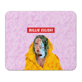 Коврик для мышки прямоугольный с принтом BILLIE EILISH в Курске, натуральный каучук | размер 230 х 185 мм; запечатка лицевой стороны | bad guy | billie | eilish | ocean eyes | айлиш | билли | девушка | певица | эйлиш