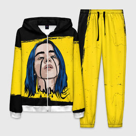 Мужской костюм 3D с принтом BILLIE EILISH в Курске, 100% полиэстер | Манжеты и пояс оформлены тканевой резинкой, двухслойный капюшон со шнурком для регулировки, карманы спереди | bad guy | billie | eilish | ocean eyes | айлиш | билли | девушка | певица | эйлиш