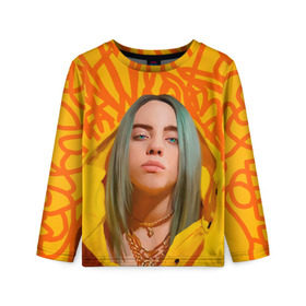 Детский лонгслив 3D с принтом BILLIE EILISH в Курске, 100% полиэстер | длинные рукава, круглый вырез горловины, полуприлегающий силуэт
 | bad guy | billie | eilish | ocean eyes | айлиш | билли | девушка | певица | эйлиш