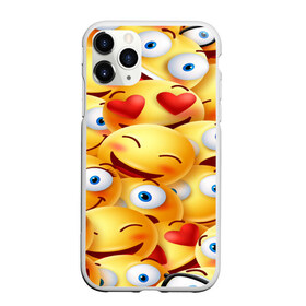 Чехол для iPhone 11 Pro матовый с принтом emoji в Курске, Силикон |  | emoji | настроение | позитив | смайлики | смайлы | стикеры | текстура смайл | улыбки | фон смайл | эмодзи