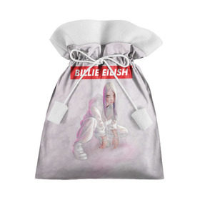 Подарочный 3D мешок с принтом BILLIE EILISH в Курске, 100% полиэстер | Размер: 29*39 см | bad guy | billie | eilish | ocean eyes | айлиш | билли | девушка | певица | эйлиш