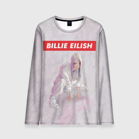 Мужской лонгслив 3D с принтом BILLIE EILISH в Курске, 100% полиэстер | длинные рукава, круглый вырез горловины, полуприлегающий силуэт | bad guy | billie | eilish | ocean eyes | айлиш | билли | девушка | певица | эйлиш