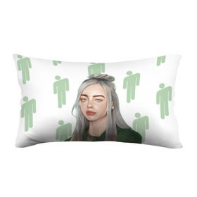 Подушка 3D антистресс с принтом BILLIE EILISH в Курске, наволочка — 100% полиэстер, наполнитель — вспененный полистирол | состоит из подушки и наволочки на молнии | bad guy | billie | eilish | ocean eyes | айлиш | билли | девушка | певица | эйлиш