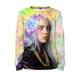 Детский лонгслив 3D с принтом BILLIE EILISH в Курске, 100% полиэстер | длинные рукава, круглый вырез горловины, полуприлегающий силуэт
 | bad guy | billie | eilish | ocean eyes | айлиш | билли | девушка | певица | эйлиш