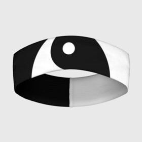 Повязка на голову 3D с принтом Инь   янь (1) в Курске,  |  | black | signs | white. | ying   yang | белый | знаки | инь   янь | чёрный