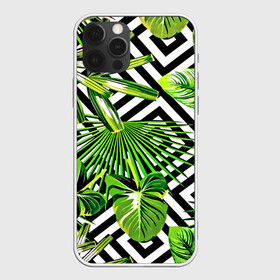 Чехол для iPhone 12 Pro с принтом TROPIC TEXTURE в Курске, силикон | область печати: задняя сторона чехла, без боковых панелей | bright | colorful | neon | retro | vintage | винтаж | неон | неоновые | пальмы | ретро | ретро неон | тропики | тропические листья