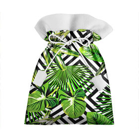 Подарочный 3D мешок с принтом TROPIC TEXTURE в Курске, 100% полиэстер | Размер: 29*39 см | bright | colorful | neon | retro | vintage | винтаж | неон | неоновые | пальмы | ретро | ретро неон | тропики | тропические листья