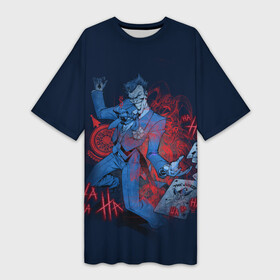 Платье-футболка 3D с принтом Joker player в Курске,  |  | Тематика изображения на принте: batman | dc | dc джокер | detective comics | harley | joker | shtatjoker | the joker | бетмен | джокер | злодей | харли