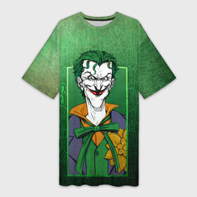 Платье-футболка 3D с принтом Джокер в Курске,  |  | Тематика изображения на принте: batman | dc | dc джокер | detective comics | harley | joker | shtatjoker | the joker | бетмен | джокер | злодей | харли