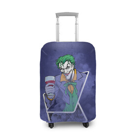 Чехол для чемодана 3D с принтом Joker from cards в Курске, 86% полиэфир, 14% спандекс | двустороннее нанесение принта, прорези для ручек и колес | batman | dc | dc джокер | detective comics | harley | joker | shtatjoker | the joker | бетмен | джокер | злодей | харли