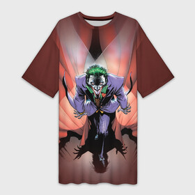 Платье-футболка 3D с принтом The Joker Show в Курске,  |  | Тематика изображения на принте: batman | dc | dc джокер | detective comics | harley | joker | shtatjoker | the joker | бетмен | джокер | злодей | харли