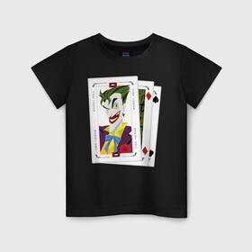 Детская футболка хлопок с принтом  Joker cards в Курске, 100% хлопок | круглый вырез горловины, полуприлегающий силуэт, длина до линии бедер | batman | dc | dc джокер | detective comics | harley | joker | shtatjoker | the joker | бетмен | джокер | злодей | харли
