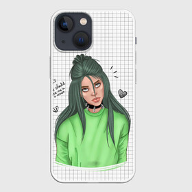 Чехол для iPhone 13 mini с принтом В КЛЕТОЧКУ БИЛЛИ АЙЛИШ в Курске,  |  | bad guy | billie | eilish | ocean eyes | айлиш | билли | девушка | певица | эйлиш