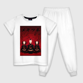 Детская пижама хлопок с принтом Babymetal art в Курске, 100% хлопок |  брюки и футболка прямого кроя, без карманов, на брюках мягкая резинка на поясе и по низу штанин
 | heavy | japan | kawaii | metal | music | rock | кавай | метал | музыка | рок | хэви | япония