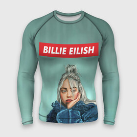 Мужской рашгард 3D с принтом BILLIE EILISH в Курске,  |  | bad guy | billie | eilish | ocean eyes | айлиш | билли | девушка | певица | эйлиш