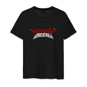 Мужская футболка хлопок с принтом Babymetal logo в Курске, 100% хлопок | прямой крой, круглый вырез горловины, длина до линии бедер, слегка спущенное плечо. | Тематика изображения на принте: heavy | japan | kawaii | metal | music | rock | кавай | метал | музыка | рок | хэви | япония