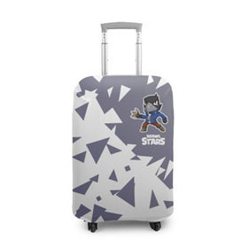 Чехол для чемодана 3D с принтом Brawl Stars в Курске, 86% полиэфир, 14% спандекс | двустороннее нанесение принта, прорези для ручек и колес | 